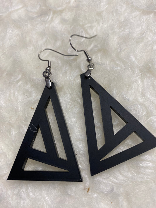 Earrings Black abstract earrings