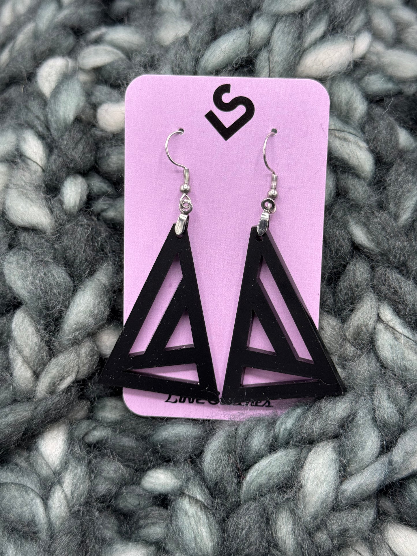 Earrings Black abstract earrings