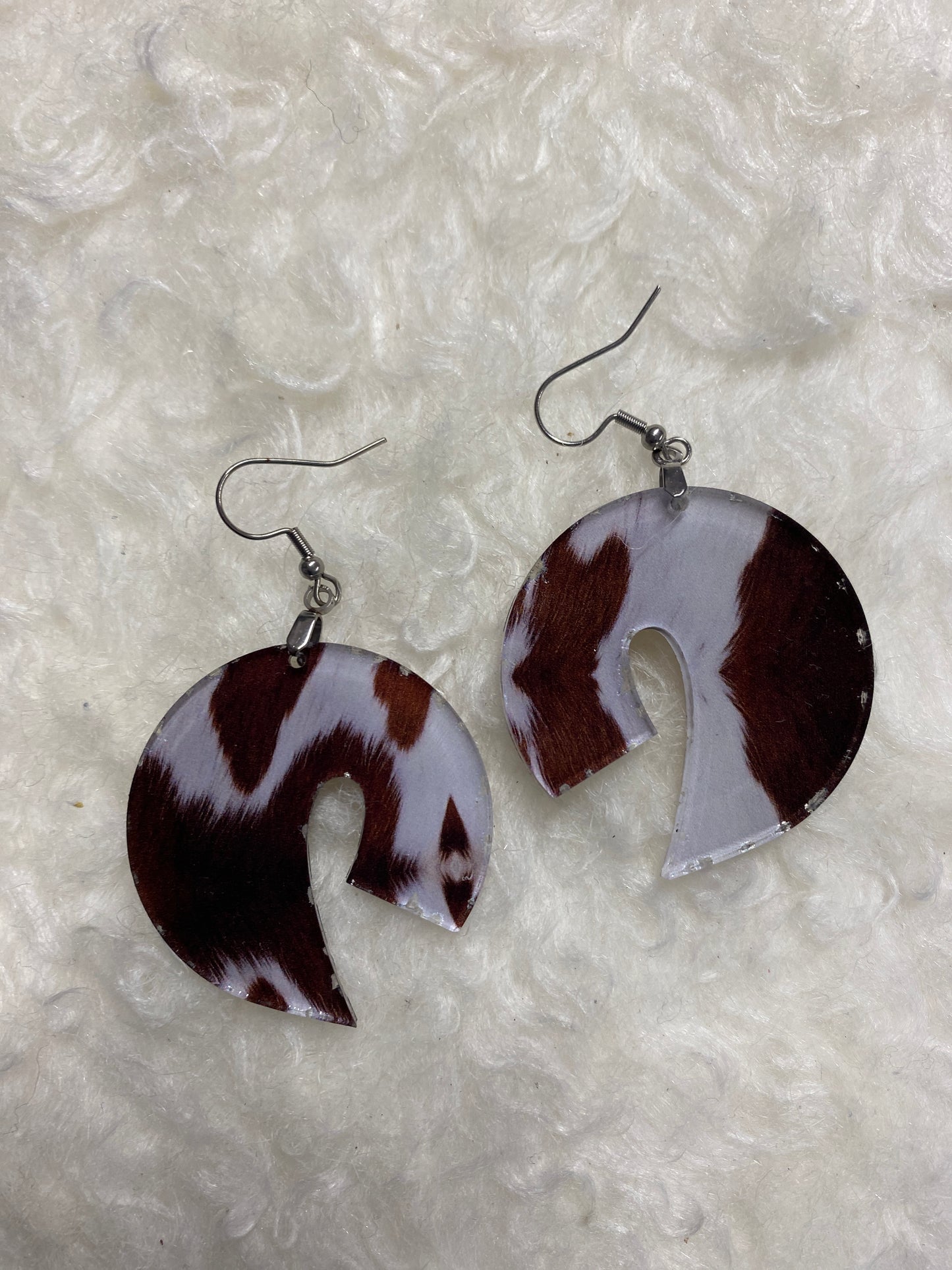 Cow hide earrings