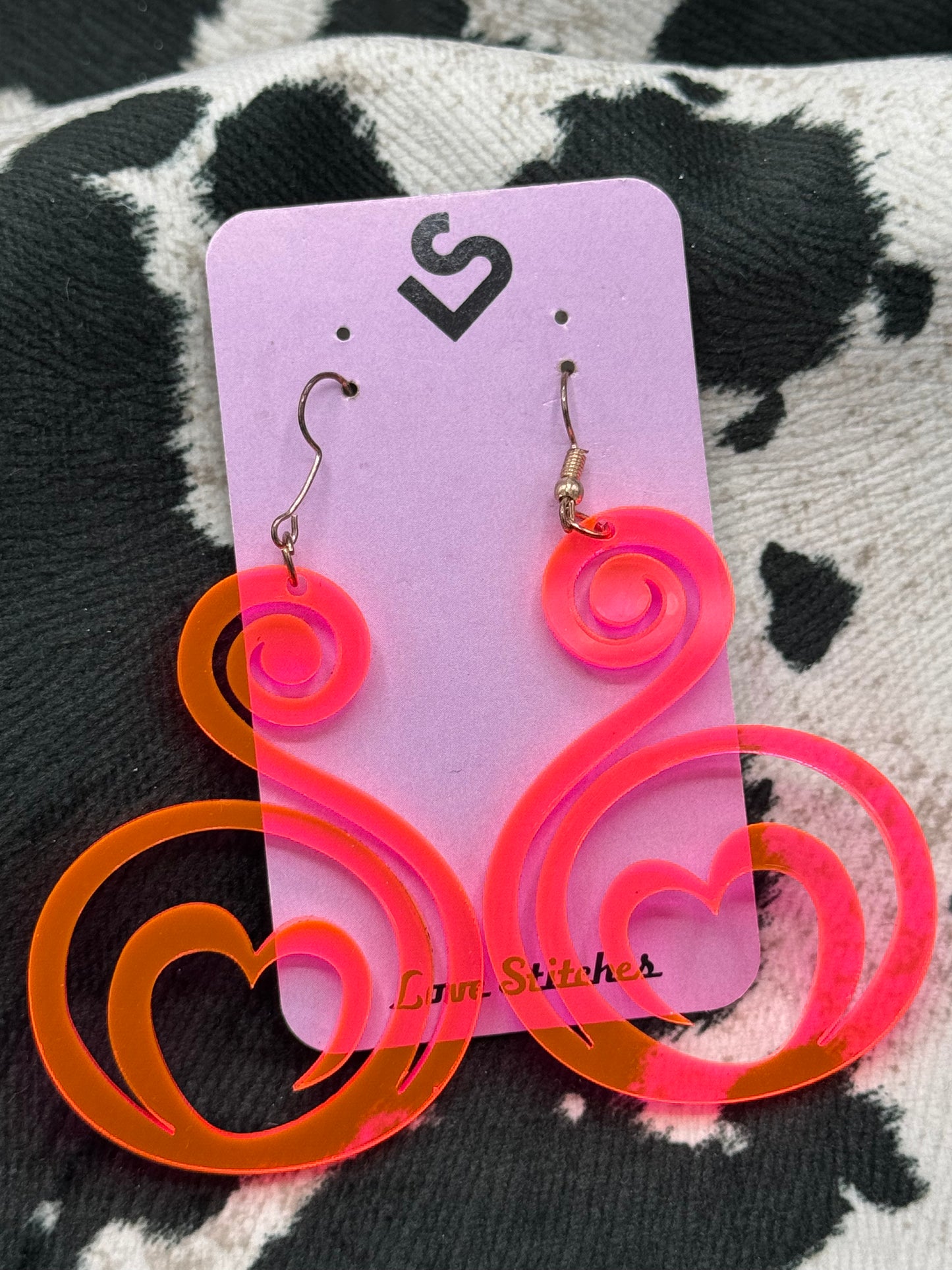 Swirl Heart Earrings