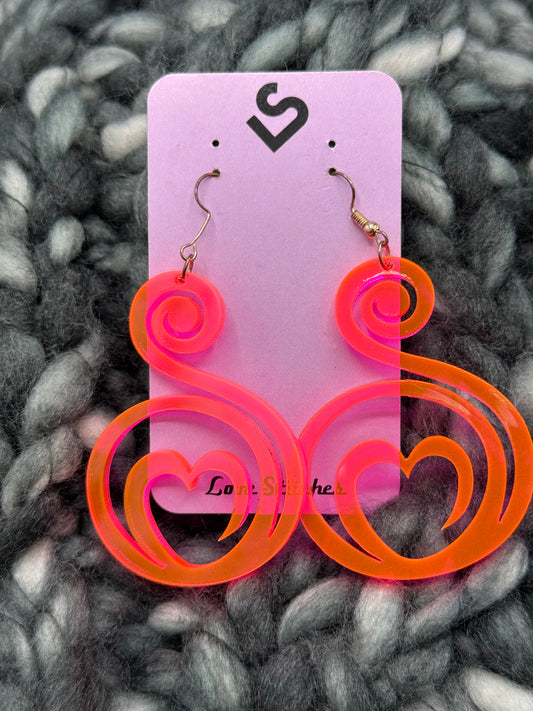 Swirl Heart Earrings