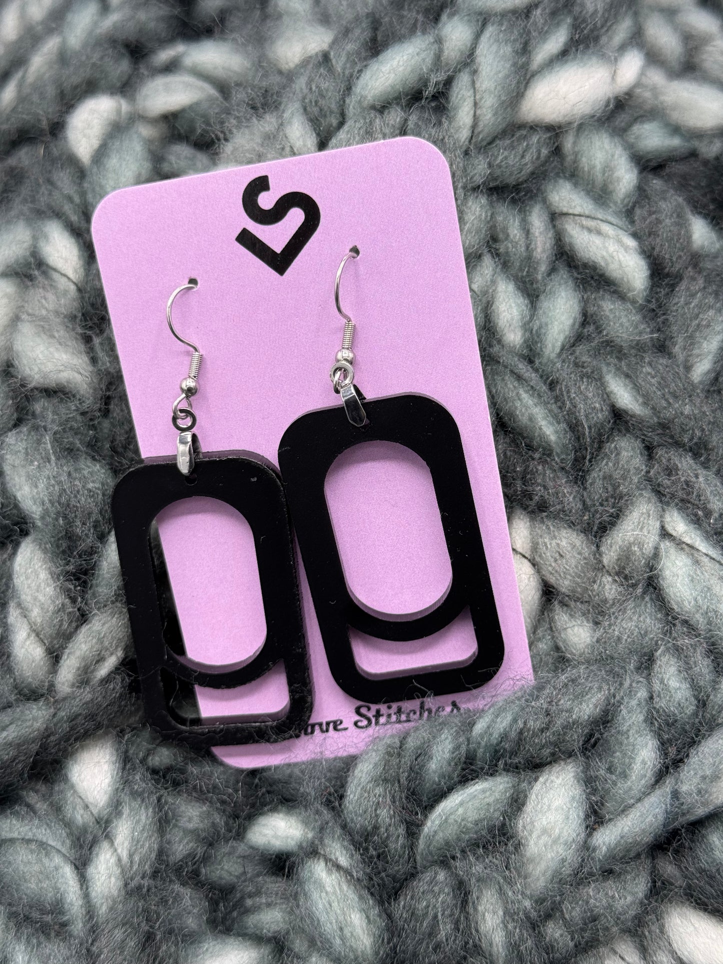 Rounded Square Earrings