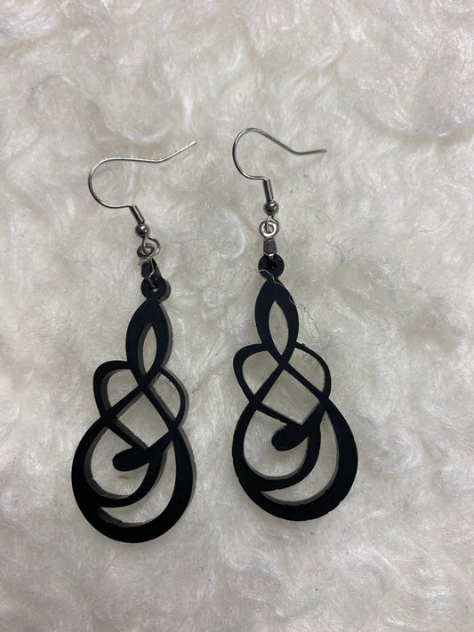 swirl abstract earrings