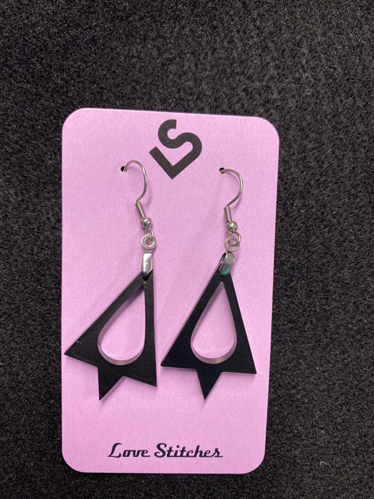 Triangle teardrop earrings